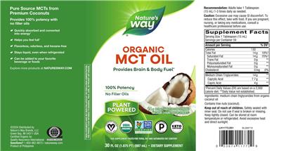 Organic MCT Oil label