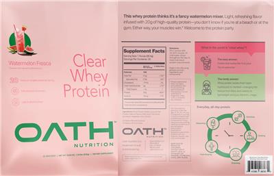 Clear Whey Protein Watermelon Fresca label