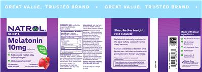 Melatonin 10 mg Strawberry label