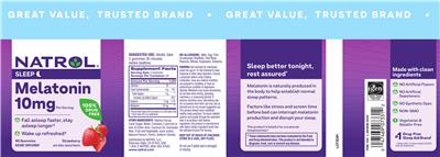 Melatonin 10 mg Strawberry label