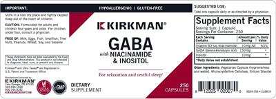 GABA with Niacinamide & Inositol label