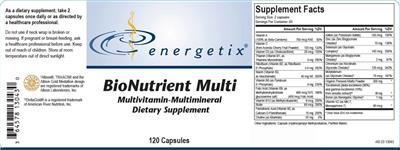 BioNutrient Multi label