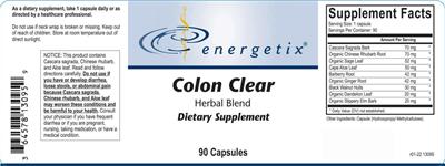 Colon Clear label