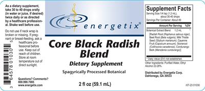 Core Black Radish Blend label