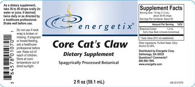 Core Cat's Claw label