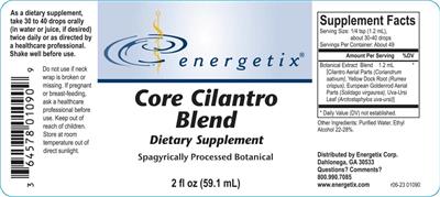 Core Cilantro Blend label