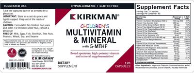 Children's Multivitamin & Mineral with 5-MTHF label