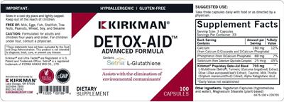 Detox-Aid Advanced Formula label