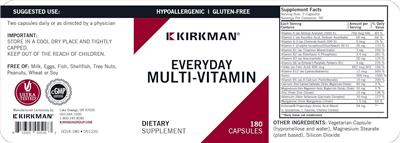 Everyday Multi-Vitamin label