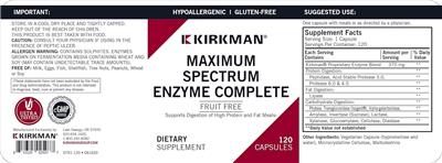 Maximum Spectrum Enzyme Complete label