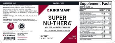 Super Nu-Thera with P5P and Extra Calcium label