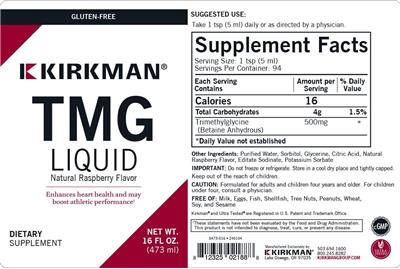 TMG Liquid Natural Raspberry Flavor label