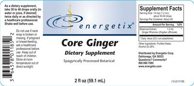 Core Ginger label