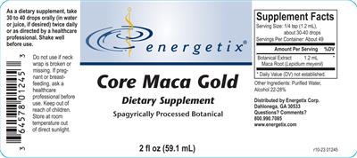 Core Maca Gold label