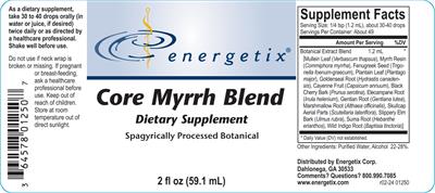 Core Myrrh Blend label