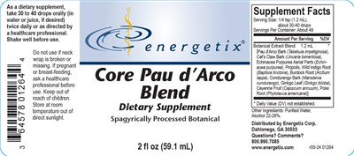 Core Pau d'Arco Blend label