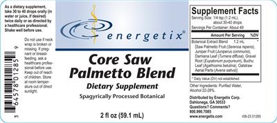 Core Saw Palmetto Blend label