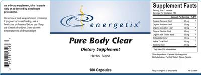 Pure Body Clear label