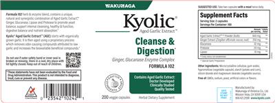 Kyolic Ginger, Glucanase Enzyme Complex Formula 102 label