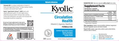 Kyolic Formula 106 label