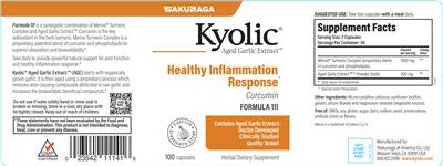 Kyolic Curcumin Formula 111 label