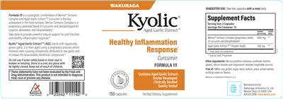 Kyolic Curcumin Formula 111 label