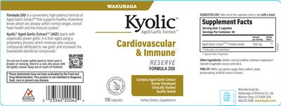 Kyolic Reserve Formula 200 label