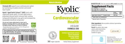 Kyolic Vegan Formula 300 label