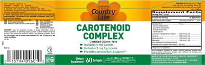 Carotenoid Complex label
