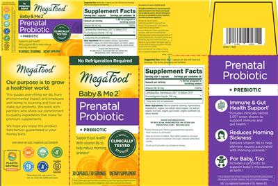Baby & Me 2 Prenatal Probiotic + Prebiotic label