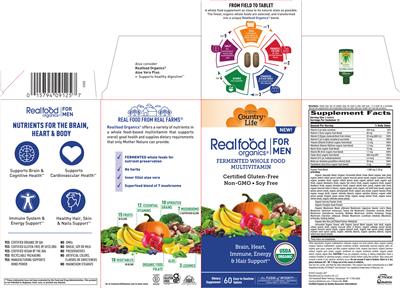 Realfood Organics for Men label