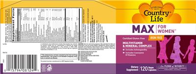 Max for Women Iron Free label