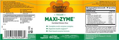 Maxi-Zyme label