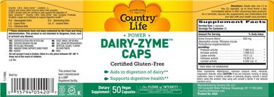 Dairy-Zyme Caps label