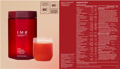 Daily Ultimate Essentials + Hydration Acai and Mixed Berries label