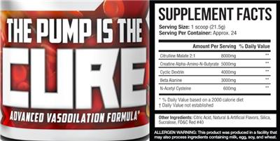 The Pump Is The Cure label