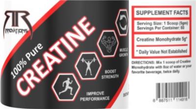 100% Pure Creatine label