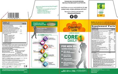 Core Daily-1 for Men 50+ label