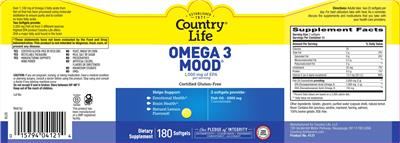 Omega 3 Mood Natural Lemon Flavored! label
