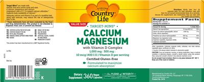 Calcium Magnesium with Vitamin D Complex label