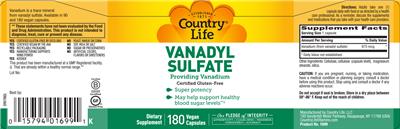 Vanadyl Sulfate label
