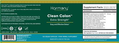 Clean Colon Extra Strength label