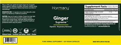 Ginger Supreme label