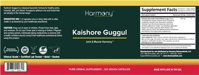 Kaishore Guggul label