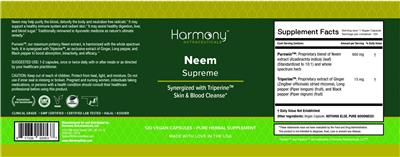 Neem Supreme label