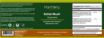 Safed Musli Supreme label