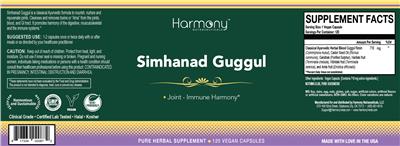 Simhanad Guggul label