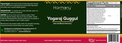 Yogaraj Guggul label