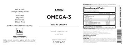 Amen Omega-3 1500 mg label