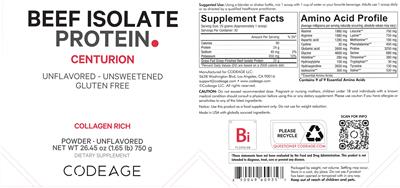Beef Isolate Protein Unflavored label